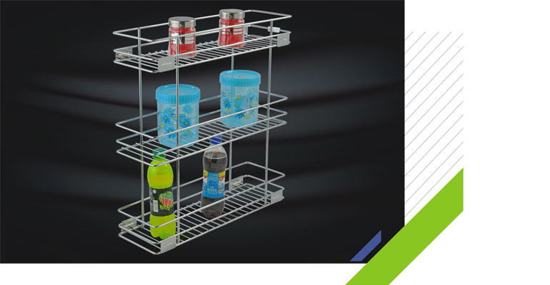 Wire Triple Pullout Basket